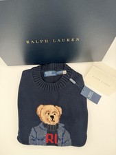 Polo Ralph Lauren Polo Bear Women’s Small Navy RL Pullover Sweater picture