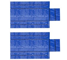2PK 16'x27' Blue Flatbed Truck 15 Oz Superlight Steel Tarp w/4' Drop for Trailer picture