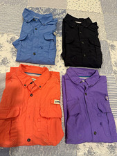 LOT of 4 Magellan Outdoors Fish Gear Men's Relaxed Fit Short Sleeve Shirt Size S picture