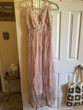 Bralette Lace Dress Maxi With adjustable Straps. Size M Umgee Brand With Tags  picture