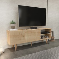 Decorotika Ronas Mid-Centruy Modern TV Stand Entertainment Center for 75 in TVs picture