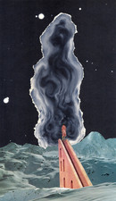 Original Collage Art Handmade Surreal Space Portal Landscape Mixed Media Artwork picture