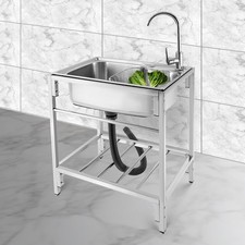 Commercial Utility & Prep Sink Stainless Steel Kitchen Sink 1 Compartment picture