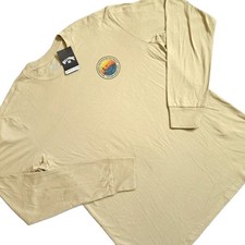 Billabong Men's T Shirt Size Large Brown Hawaii Print Organic Cotton NWT  picture