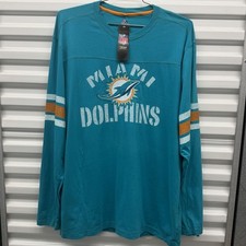 Miami Dolphins Women’s Long Sleeve Graphic T-shirt XL Majestic NWT NFL Vintage picture
