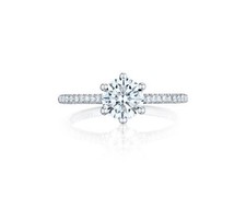 TACORI Petite Crescent Round HT2546RD Platinum Engagement Ring picture