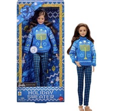 Pre-order Barbie Signature Holiday Sweater Fashion Doll 12  Wavy Hair picture