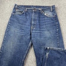 Vintage Levis 505 Orange Tab Jeans 36x30 (Fit 33x29) 90s Work Whiskered 1994 picture