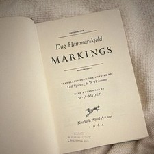 Dag Hammarskjöld Markings Hardcover 1964 Alfred A. Knopf Memoir picture