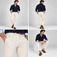 PETER MILLAR Mens Brentwood Performance Flannel Five-Pocket Pants 40 x 34 $165 picture