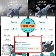 Pokémon Go - Shiny Kyurem (Background White-Black)-Legacy Glaciate -TRADE or PTC picture