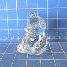JVAN9 VTG Clear Lead Glass Bear Princess House picture