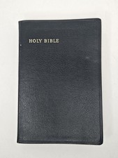Vintage 1962 Collins Holy Bible King James Clear-Type Press Black picture
