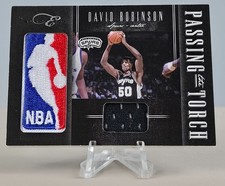 David Robinson Andrew Bynum 2010/11 Elite Black Box Dual NBA LOGOMAN Patch 39/99 picture
