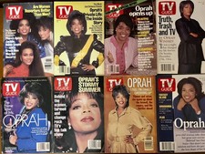 LOT OF 8 TV GUIDES FROM MARCH 1989 - OCT 1998 TALK SHOW HOST OPRAH ON ALL COVERS picture