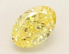 Natural Yellow Diamond 4 CT Oval Cut 9x11 mm VVS1 D Grade Certified Stone A1 picture