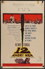12 ANGRY MEN 1957 Original US Window Card Movie Poster Henry Fonda Sidney Lumet picture