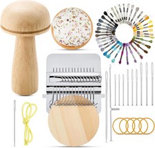 Jexine Mini Darning Mushroom for Socks 14 Hooks Small Speedweve Style Weaving Da picture