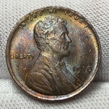 1910 Early Year Lincoln Wheat Cent Penny *TONER* receive coin pictured #4534 picture