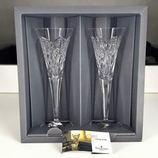 Waterford Crystal The Millennium Collection Toasting Flutes Happiness Wedding picture