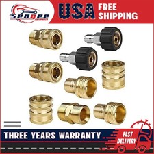 9Pc Pressure Washer Adapter Set Quick Disconnect Kit M22 Swivel to 3/8'' Connect picture