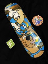 RARE Scooby Doobie Doo Shaggy Cartoon Gold Foil Dank 420 Skateboard Deck picture