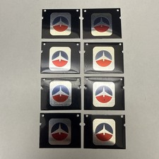 Delta Airlines Vintage Seatbelt Emblem Lot Of 8 - Aluminum - New - picture