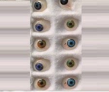 Human Prosthetic Eye Mix Antique Artificial Eyes Mix Colour Set Of 10 Pcs picture