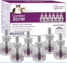 COMFORT ZONE 6 Pack MultiCat Diffuser Refills; Cat Calming Pheromones picture