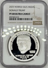2025 NORFED Trump $25 1oz Silver NGC PF68 Ultra Cameo Mintage 125 picture