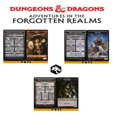 Venture into the Dungeon Token x3 Lot ** ALL FOIL ** Forgotten Realms - NM MTG picture