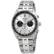 Seiko Motorsports Chronograph Quartz Silver Dial Men's Watch SSB425P1 picture