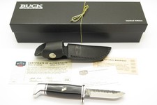 2013 Buck 116 Caper Custom Buffalo Horn Elk Inlay Fixed Blade Hunting Knife picture