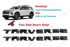 Overlay 2PCS Gloss Black Side Doors Traverse Emblems Letters 2024+ Traverse picture