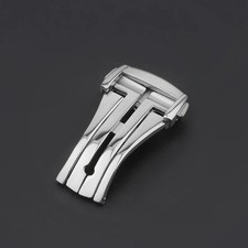 18mm 20mm Stainless Steel Deployment Watch Clasp Single Fold Deployant Buckle picture