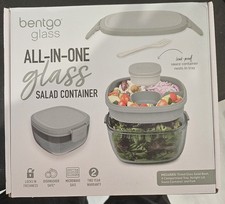 Bentgo 7.6c Glass All-in-One Salad Container Mod Curves Serene Green picture