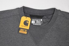 NWT CARHARTT Medium Men's Long Sleeve Midweight Crew Neck Fleece Sweatshirt Gray picture