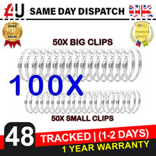 100X UNIVERSAL CV BOOT CLIPS KIT STAINLESS STEEL SET OF 100 CV JOINT CRIMP CLAMP picture