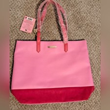 Juicy Couture Just Say Oui Pink and Red Tote With Gold Chain Bob NWT picture