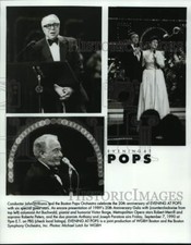 1990 Press Photo John Williams, musical conductor, featured in 