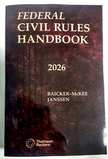 2026 Federal Civil Rules Handbook NEW Thomson Reuters Baicker-McKee, Janssen picture