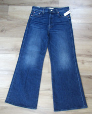 NEW ANTHROPOLOGIE MOTHER WOMENS THE TOMCAT ROLLER SKIMP BLUE JEANS 31 PANTS picture