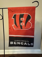 Cincinnati Bengals Garden Flag Double Sided Bengals Premium Yard Flag 12x18 picture