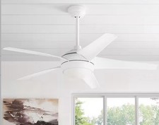 Home Decorators Windward 52 in. LED Indoor Matte White Ceiling Fan w/ Light Kit picture