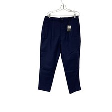 Club Monaco Modern Citee Pants Mens XL Blue Elastic Waist Mid Rise Chino NWT picture