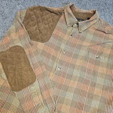 RedHead Mens 2XLT Plaid Flannel Shooting Shirt Shoulder Elbow Patches Button picture