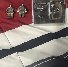 3 RARE Ww2 Wwiii ODG Old Dark Grey Brickmania Theminifigco Gray Minifigures picture