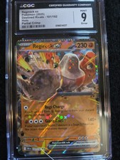 CGC 9 Error Partial Crimp Regirock ex 101/182 Destined Rivals Holo Double Rare  picture