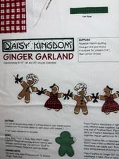 Lot of 2 VTG 1995 Daisy Kingdom Ginger Garland Fabric Panels Holiday Sew Uncut picture