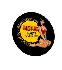 Mopar Auto Parts  Sign Decal Sign Sticker -50's, 60's Vintage Replica Mopar Girl picture